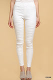 Ripped Jeggings - cream