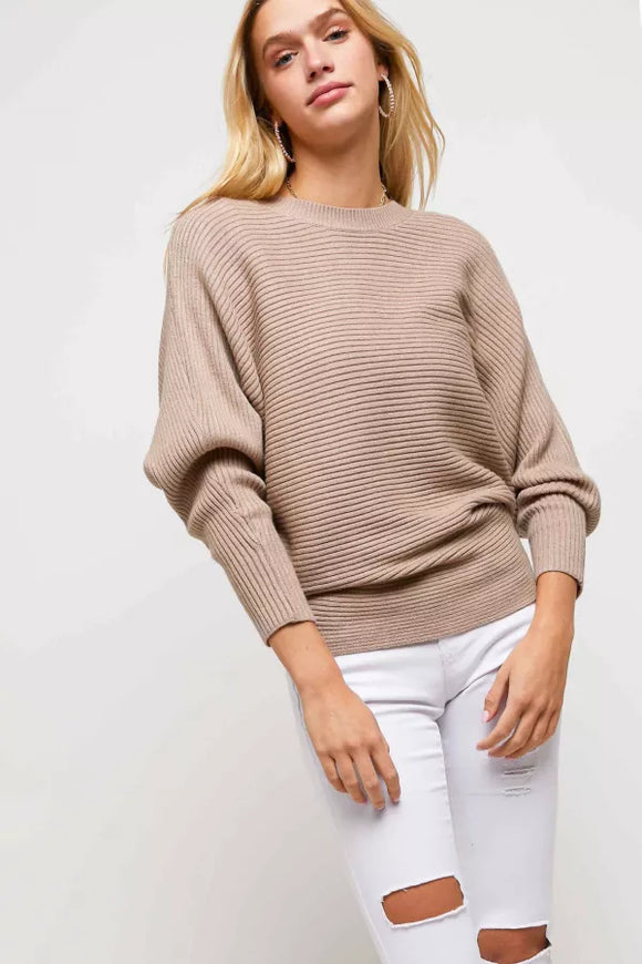 Crew Neck Pullover - taupe