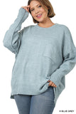 Hi-Low Pocket Sweater