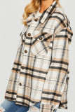 Woven Shacket - black, lavender, terra