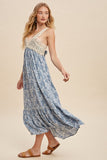 Crochet Lace Accent Maxi Dress