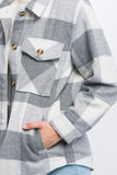 Plaid Button Down Jacket - lined