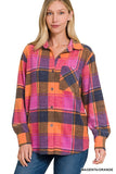 Jacquard Plaid Shacket - bright