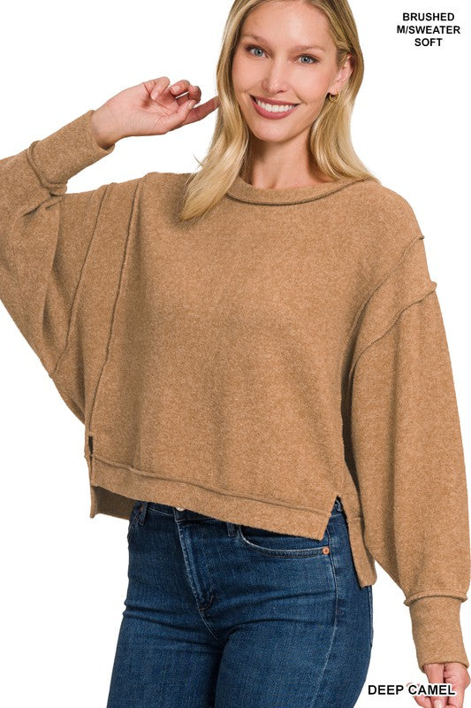 Hacci Oversized Sweater - deep camel