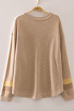 Very J Waffle Knit Pullover (taupe)