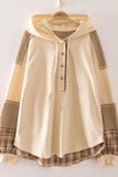 Very J Plaid Hoodie Pullover (natural)