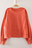 Very J Soft Cotton Lightweight Sweatshirt (tomato red)