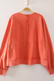 Very J Soft Cotton Lightweight Sweatshirt (tomato red)
