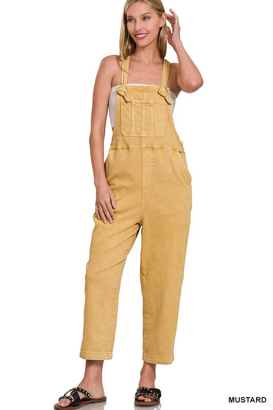 Relaxed Fit Overalls - mustard