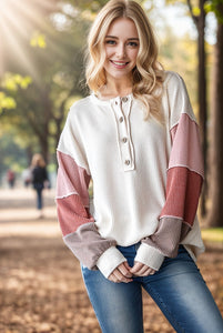 Urban Ribbed Color Block Top