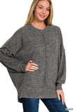 Brushed Melange Hacci Oversized Sweater