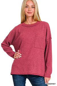 Brushed Ribbed Hacci Sweater