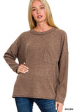 Brushed Ribbed Hacci Sweater