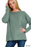 Brushed Ribbed Hacci Sweater