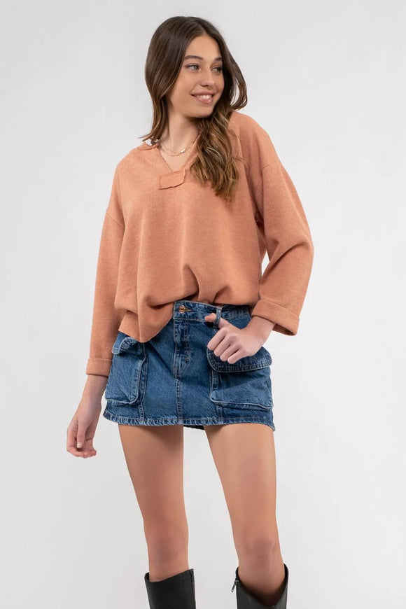 Relaxed Fit Top - apricot