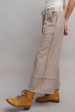 Mineral Washed Terry Knit Palazzo Pants