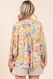 Paisley Flower Patchwork Top