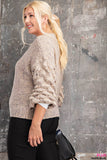 Bubble Sleeve Spotted Sweater