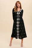 Embroidered Maxi Dress