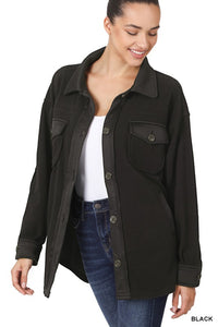 Fleece Jacket Oversized - black