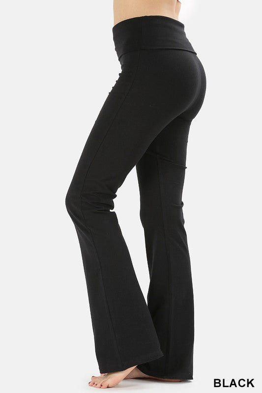 Fold-over Yoga Pants - black – Pg2 Boutique